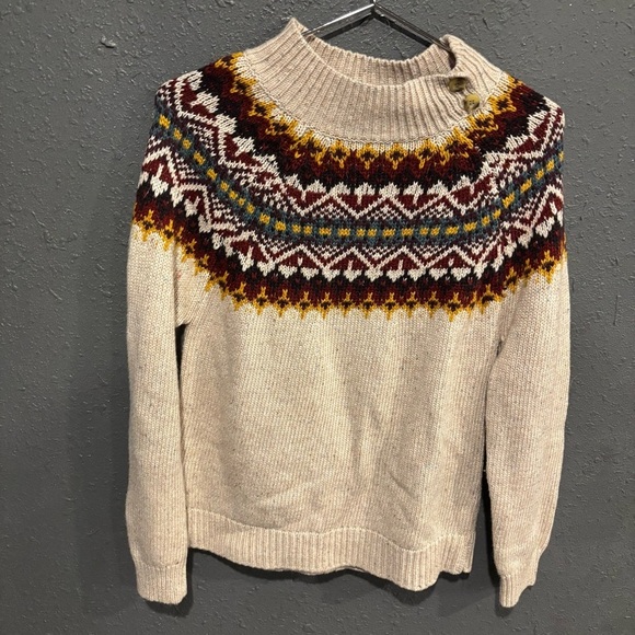 sahalie Sweaters - Women’s Sahalie Cream Fair Isle Sweater